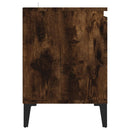 tv-skab med metalben 103,5x35x50 cm røget egetræsfarve