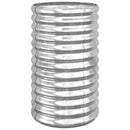 plantekrukke 40x40x68 cm galvaniseret stål sølvfarvet