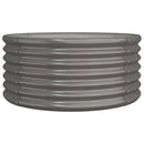plantekrukke 80x80x36 cm galvaniseret stål grå