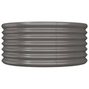 plantekrukke 80x80x36 cm galvaniseret stål grå