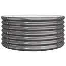plantekrukke 80x80x36 cm galvaniseret stål antracitgrå
