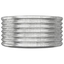 plantekrukke 80x80x36 cm galvaniseret stål sølvfarvet