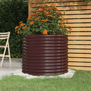 plantekrukke 80x80x68 cm galvaniseret stål brun
