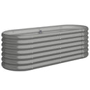 plantekasse 114x40x36 cm galvaniseret stål grå