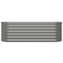 plantekasse 114x40x36 cm galvaniseret stål grå