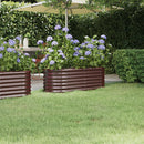 plantekasse 114x40x36 cm galvaniseret stål brun