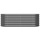 plantekasse 114x40x36 cm galvaniseret stål antracitgrå
