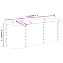 plantekasse 114x40x36 cm galvaniseret stål antracitgrå