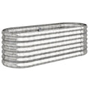 plantekasse 114x40x36 cm galvaniseret stål sølvfarvet
