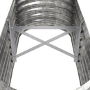 plantekasse 114x40x36 cm galvaniseret stål sølvfarvet