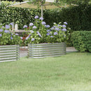 plantekasse 114x40x36 cm galvaniseret stål sølvfarvet
