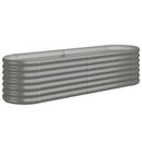 plantekasse 152x40x36 cm galvaniseret stål grå