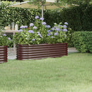plantekasse 152x40x36 cm galvaniseret stål brun