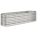plantekasse 152x40x36 cm galvaniseret stål sølvfarvet