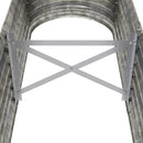 plantekasse 152x40x36 cm galvaniseret stål sølvfarvet