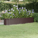 plantekasse 224x40x36 cm galvaniseret stål brun
