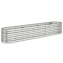 plantekasse 224x40x36 cm galvaniseret stål sølvfarvet