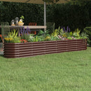 plantekasse 260x40x36 cm galvaniseret stål brun
