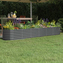 plantekasse 260x40x36 cm galvaniseret stål antracitgrå