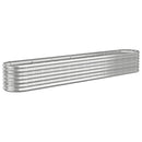plantekasse 260x40x36 cm galvaniseret stål sølvfarvet