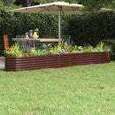 plantekasse 332x40x36 cm galvaniseret stål brun