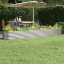 plantekasse 332x40x36 cm galvaniseret stål sølvfarvet