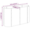 plantekrukke 114x40x68 cm galvaniseret stål grå