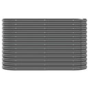 plantekasse 114x40x68 cm galvaniseret stål antracitgrå