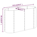 plantekasse 114x40x68 cm galvaniseret stål antracitgrå