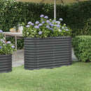 plantekasse 114x40x68 cm galvaniseret stål antracitgrå