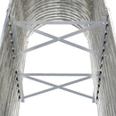 plantekasse 114x40x68 cm galvaniseret stål sølvfarvet