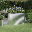 plantekasse 114x40x68 cm galvaniseret stål sølvfarvet