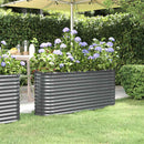 plantekasse 152x40x68 cm galvaniseret stål antracitgrå