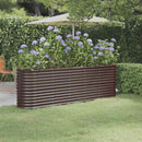 plantekasse 224x40x68 cm galvaniseret stål brun