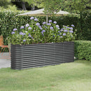 plantekasse 224x40x68 cm galvaniseret stål antracitgrå