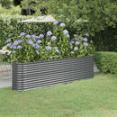 plantekasse 260x40x68 cm galvaniseret stål antracitgrå