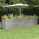 plantekasse 332x40x68 cm galvaniseret stål sølvfarvet