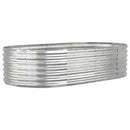 plantekasse 152x80x36 cm galvaniseret stål sølvfarvet