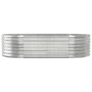 plantekasse 152x80x36 cm galvaniseret stål sølvfarvet