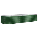 plantekasse 224x80x36 cm galvaniseret stål grøn