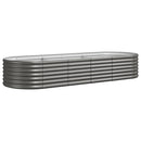 plantekasse 224x80x36 cm galvaniseret stål grå