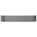 plantekasse 224x80x36 cm galvaniseret stål grå