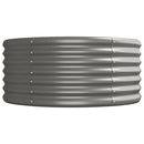 plantekasse 224x80x36 cm galvaniseret stål grå