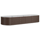 plantekasse 224x80x36 cm galvaniseret stål brun