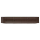 plantekasse 224x80x36 cm galvaniseret stål brun