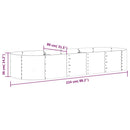 plantekasse 224x80x36 cm galvaniseret stål brun
