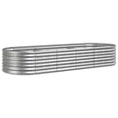 plantekasse 224x80x36 cm galvaniseret stål sølvfarvet