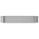 plantekasse 224x80x36 cm galvaniseret stål sølvfarvet