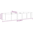 plantekasse 224x80x36 cm galvaniseret stål sølvfarvet