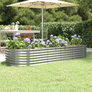 plantekasse 224x80x36 cm galvaniseret stål sølvfarvet